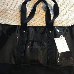 Coach Black PVC Tote Bag